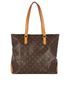 Cabas Mezzo Tote, &pound;495, Handbags, Brown, Coated Canvas/Leather, Front view